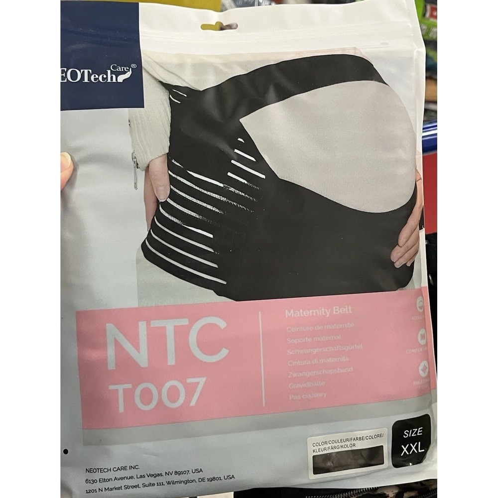 NEOTech Care NTC T007 Maternity Belt, Black, Adjustable‎ - Size XXL - New